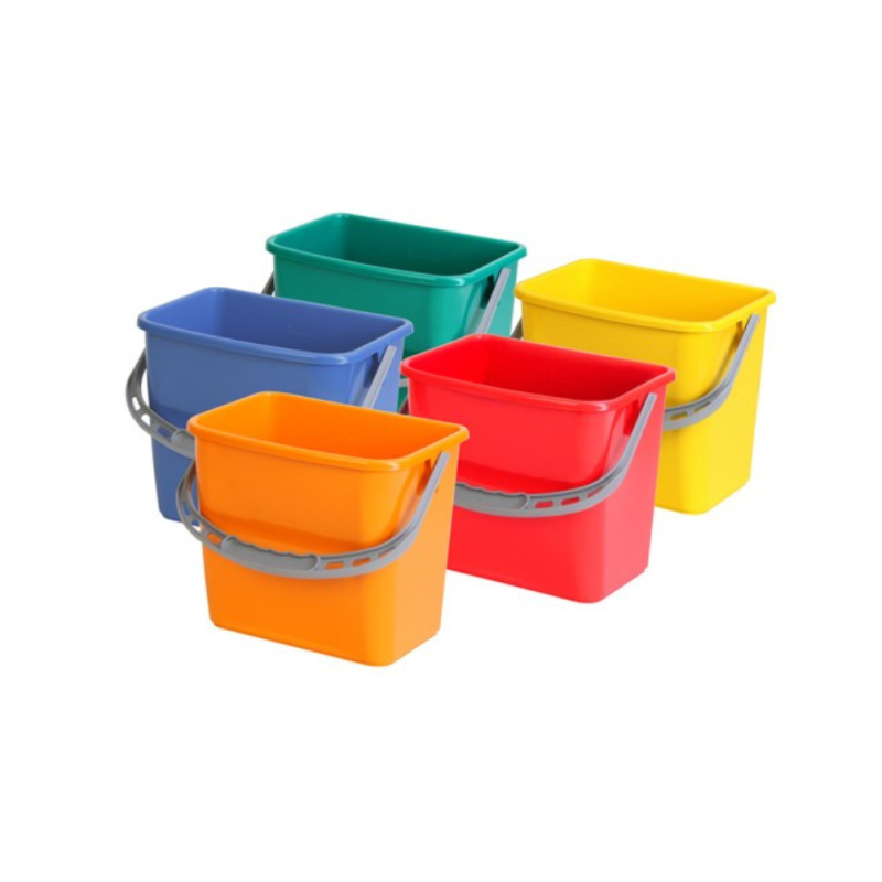 Plastikinis kibiras 5 ltr mėlynas arba raudonas 